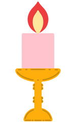 촛대와 촛불 일러스트