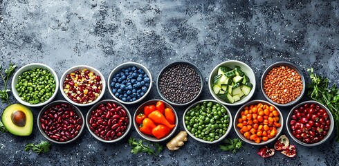 A Vibrant Array of Fresh Ingredients: A Culinary Palette of Colors and Flavors