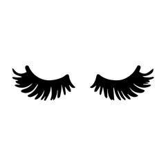  cute cartoon eyelashes vector