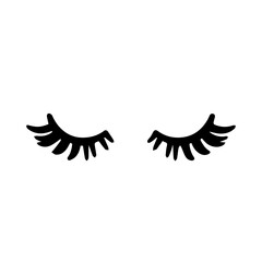 cute cartoon eyelashes vector