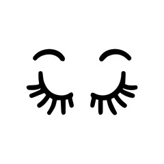  cute cartoon eyelashes vector
