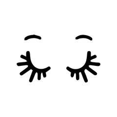 Obraz premium cute cartoon eyelashes vector