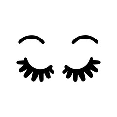  cute cartoon eyelashes vector