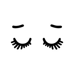  cute cartoon eyelashes vector