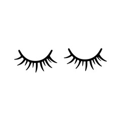  cute cartoon eyelashes vector