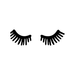 cute cartoon eyelashes vector