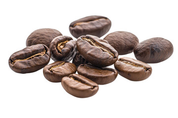 Close-up of roasted coffee beans, perfect for brewing a fresh cup of coffee. Aromatic, rich, and full of flavor for coffee enthusiasts.