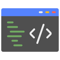 coding flat icon