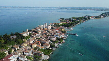 Naklejka premium Aerial View of Sirmione in Italy