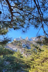 Image of winter scenery of Dobongsan Mountain near Seoul, Korea. Hiking in Dobosan. winter mountain landscapes. korea mountains. trekking. korean landscapes. bukhansan national park.