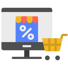 online store flat icon