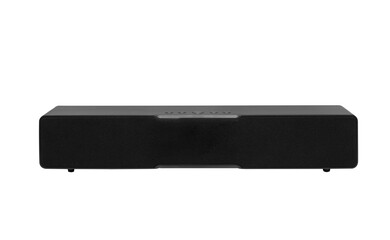 Black Smart Portables Sound Bar, Bluetooth Speaker, Isolated creative design portable wireless...