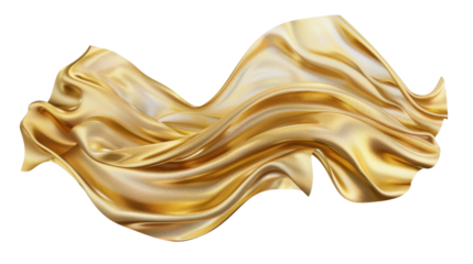 A gold fabric with a wave pattern