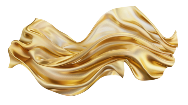 A gold fabric with a wave pattern