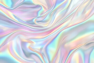 Iridescent Satin Texture with Soft Wavy Patterns