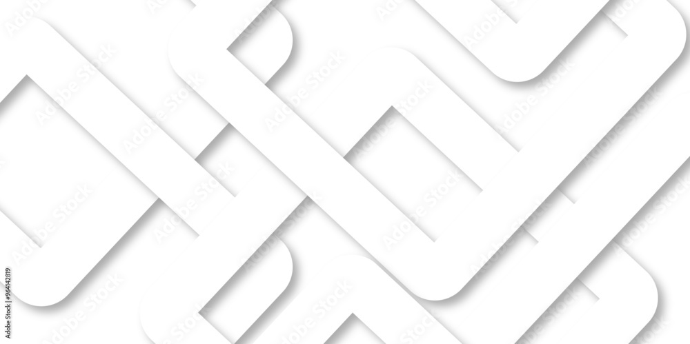 Poster white abstract geometric background with white paper sheets soars as abstract spaces with rectangles