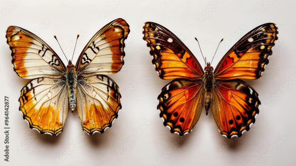 Poster captivating butterflies showcasing vibrant colors and intricate patterns from various regions