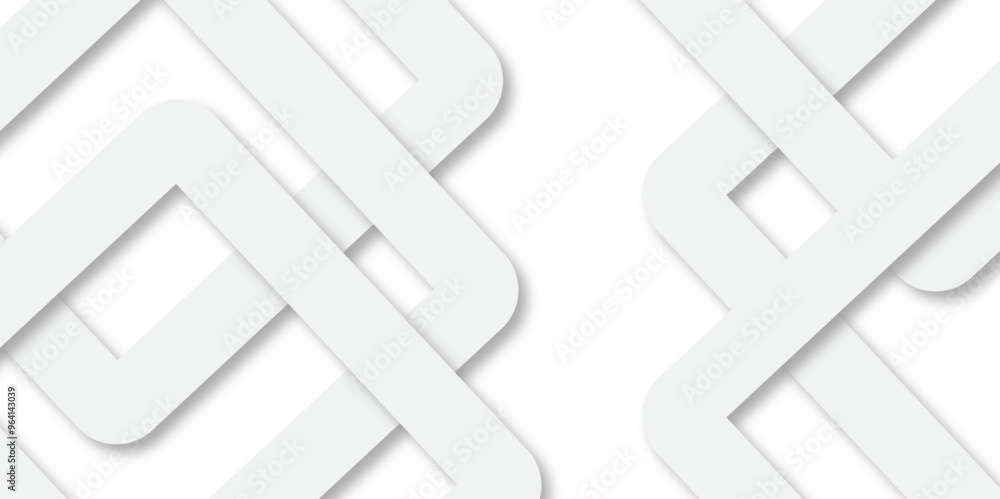 Poster white abstract geometric background with white paper sheets soars as abstract spaces with rectangles