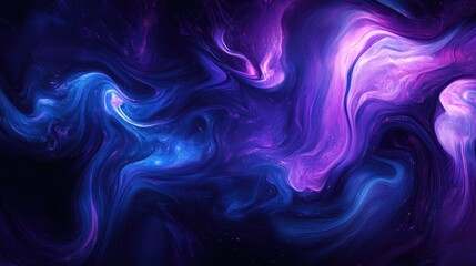 Obraz premium Abstract Swirls of Purple and Blue.