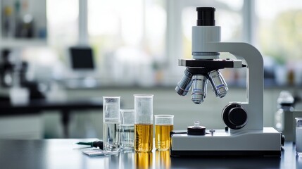 microscope displaying 3D model of a virus