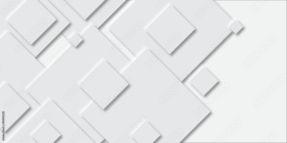Poster abstract grey square shape with futuristic concept embossed papercut background with neomorphism abs