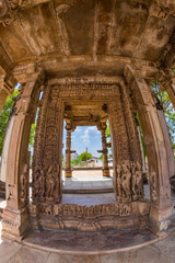 Ghantai mandir in khajuraho the group of monuments of hindu and jain temples in chhatarpur district, madhya pradesh, India.Unesco world heritage site.
