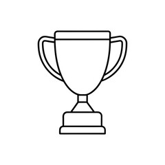 Set of trophy cup icon silhouette isolated on a white background,Eps 10.