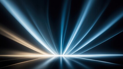 Abstract light rays emanating from a central point, creating a dynamic visual effect.