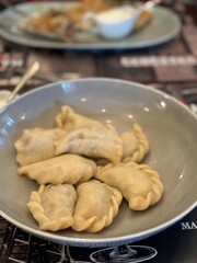 Homemade Dumplings on a Plate