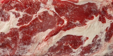 Obraz premium A detailed close up marbled raw beef texture background for cooking and aged steak pattern