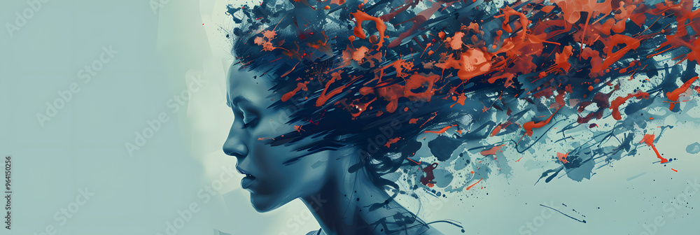 Aufkleber a quantum physicist with parallel universes erupting from their mind and symbolizing the concept of 