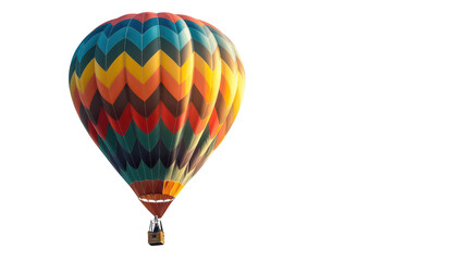 Naklejka premium Solar-powered hot air balloon concept ,isolated on a pure white background