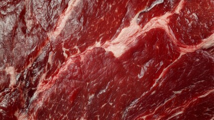 Obraz premium A detailed close up marbled raw beef texture background for cooking and aged steak pattern