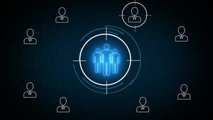 Business person analyzes data to identify customer target groups, refining marketing strategies. Tailoring messages to meet the specific needs of each target group