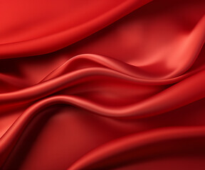 Obraz premium Red Silk Fabric Background