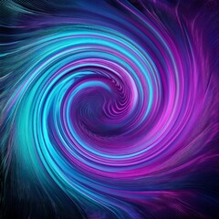 hologram background, with purple and turquoise waves and spiral effect