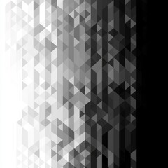 Abstract Black and White Triangle Gradient Background, geometric, pattern, mosaic