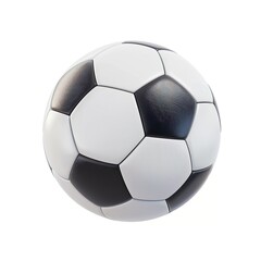 Fototapeta premium Soccer ball icon white background, 3D Rendering, isometric