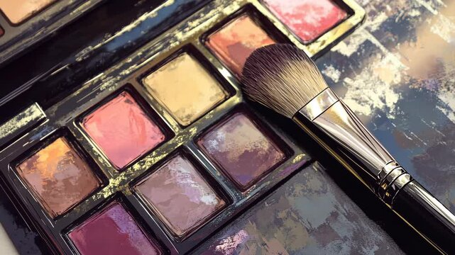 How to create a stunning makeup look with a palette and brush for a night out in the city