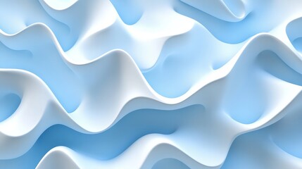 Abstract Blue Wavy 3D Background, 3D, abstract, background