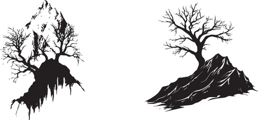 silhouette of a tree