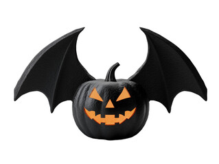 Naklejka premium Whimsical winged jack-o-lantern perfect for Halloween decoration, capturing the spooky yet playful spirit of the autumn season.