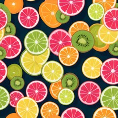 Mixed Fruit abstract art background