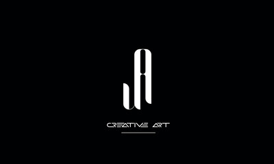 JA, AJ, J, A abstract letters logo monogram