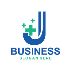 Letter J Medical Plus modern logo design. Logo for pharmacy, business, and etc, suitable for your company