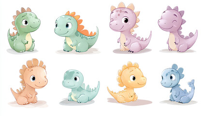 Fototapeta premium set of funny cartoon monsters