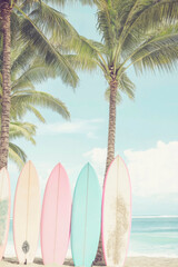 Surfen unter Palmen