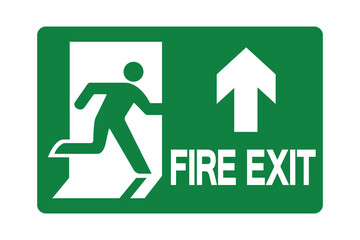 Emergency Exit Symbol Isolate On White Background,Vector Illustration EPS.10