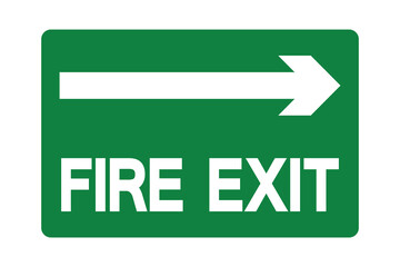 Emergency Exit Symbol Isolate On White Background,Vector Illustration EPS.10