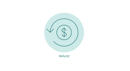 Refund Processing Vector Icon for Returns and Customer Service